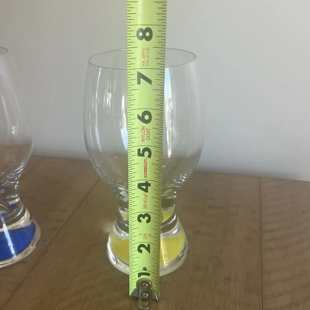 Wine Glasses Set Of Two Colony Weighted Bottom Czech Republic
